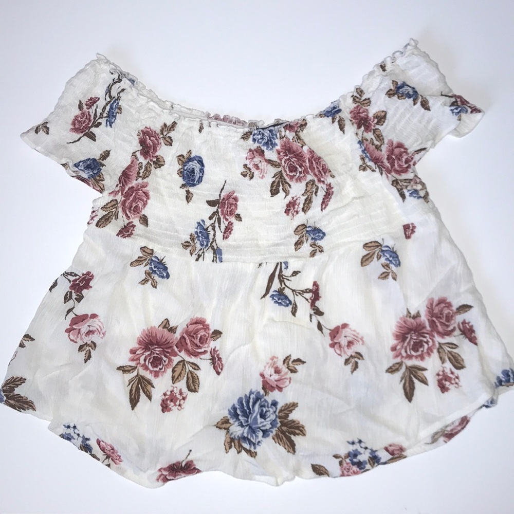 Floral off the shoulder blouse
